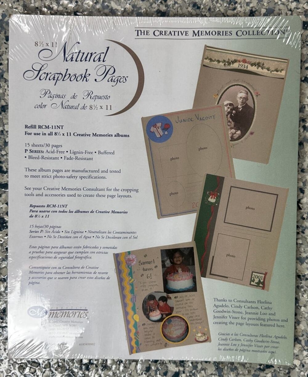 Creative Memories 8 1/2 x 11 Natural Scrapbook Pages NIP
